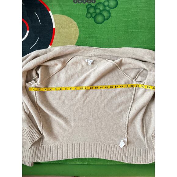 Vince Wool Cashmere Open Front Draped Cardigan Sweater Beige Women’s Small - Picture 3 of 6